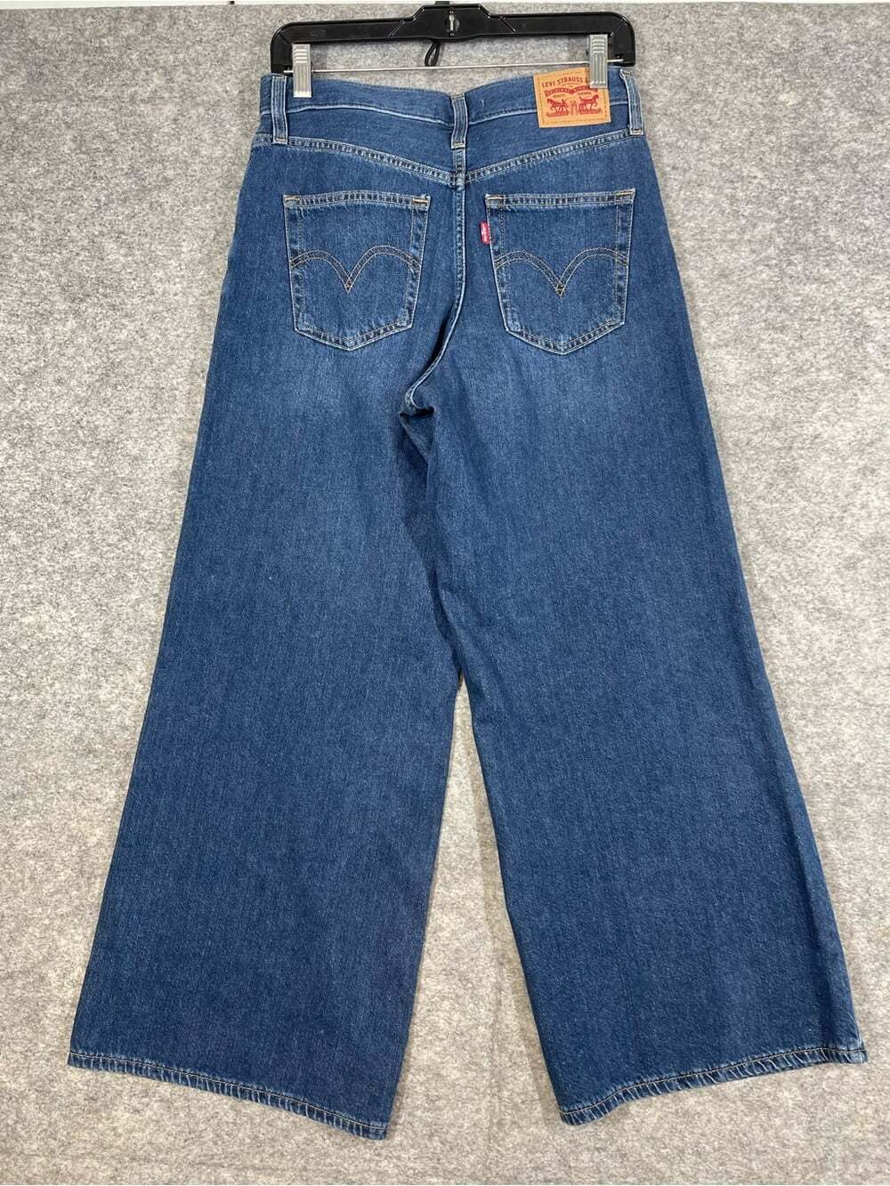 Levi’s Middy Wide Leg Sz 26 Wash Jeans High Rise Denim Y2K Comfy Casual Chic - Picture 13 of 15